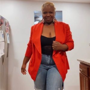 Plus Size Red Blazer